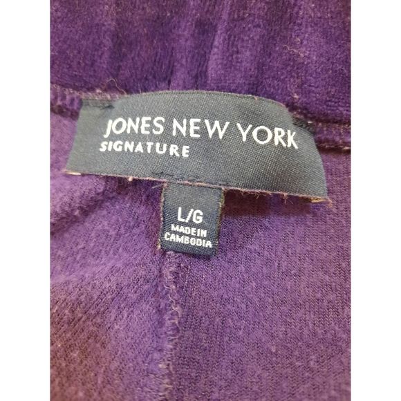 Jones of New York Sport Zip Up Hoodie and Pants Purple SZ LG - Picture 12 of 16